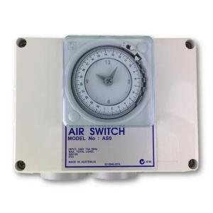 Double 15 amps Air Switch & Outlet w. Time Clock - AS02HT