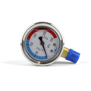 Pressure Gauge For Pool Filters - Oil Filled - Stainless Steel - Lower Mount