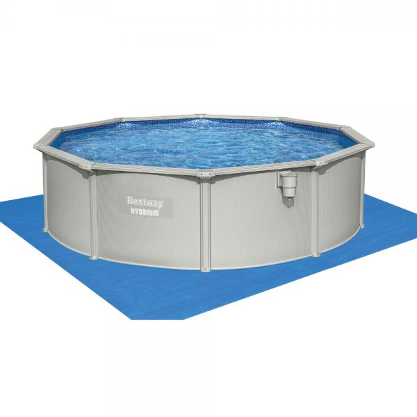 Bestway 4.6m x 1.2m Hydrium Round Steel Wall Pool with 1500gal Sand Filter Pump - 56385