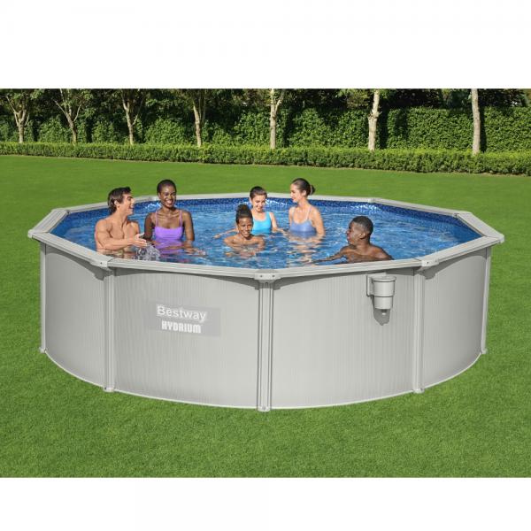 Bestway 4.6m x 1.2m Hydrium Round Steel Wall Pool with 1500gal Sand Filter Pump - 56385