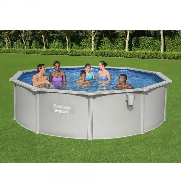 Bestway 4.6m x 1.2m Hydrium Round Steel Wall Pool with 1500gal Sand Filter Pump - 56385