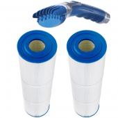 2 x Aquaswim CF100 Cartridge Filter Element + Free WaterWand