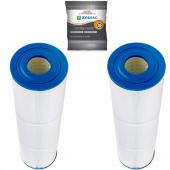 2 x Poolrite Enduro EC150 Cartridge Filter Element + Free Filter Cleaner