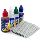 4in1 Aussie Gold Pool Test Kit Refill Pack - Solutions 2,3,4,5 + 50 x DPD No.1 Test Tablets 