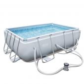 Bestway 2.82m x 1.96m x 0.84m Power Steel Frame Pool with 330gal Cartridge Filter Pump - 56631