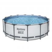 Bestway 4.27m x 1.22m Steel Pro MAX Frame Pool with 800gal Cartridge Filter Pump - 5612Y + FREE SOLAR POOL COVER NO.9