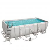 Bestway 4.88 x 2.44 x 1.22m Power Steel Frame Pool with 800gal Cartridge Filter Pump - 56672 + FREE SOLAR POOL COVER NO. 11