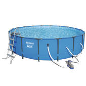 Bestway 5.49m x 1.22m Steel Pro MAX Frame Pool with 1500gal Cartridge Filter Pump - 56463