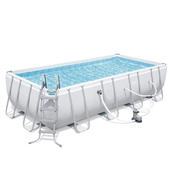 Bestway 5.49m x 2.74m x 1.22m Power Steel Frame Pool with 1500gal Cartridge Filter Pump - 56467 + FREE SOLAR POOL COVER NO.3