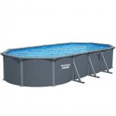 Bestway 7.32m x 3.66m x 1.32m Hydrium Oval Steel Wall Pool with 1600gal Sand Filter Pump - 561RS