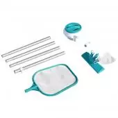 Bestway Above Ground Swimming Aquaclear Pool Accessories Set / Pool Vacuum / Chemical Floater / Thermometer / Test Strips - 58794
