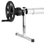 PoolCraft T Frame Pool Cover Roller - Wheel w. Force Reducing Device Strings and Eyelets - 4.9m to 6.45m Long Tube