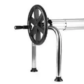 PoolCraft U Frame Pool Cover Roller - Wheel Strings and Eyelets - 4.9m to 6.45m Long Tube