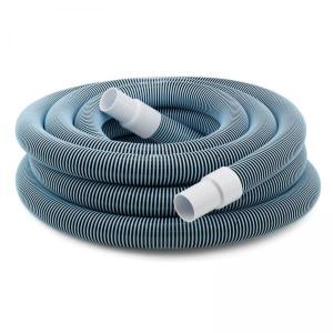 15m Premium Pool Vacuum Hose - Heavy Duty - Spiral Wound EVA - Light Blue