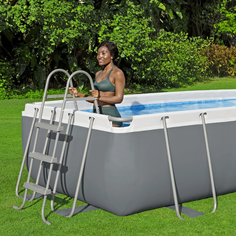 Bestway 7.32m x 3.66m x 1.32m Power Steel Frame Pool with 1500gal Sand Filter Pump - 56477