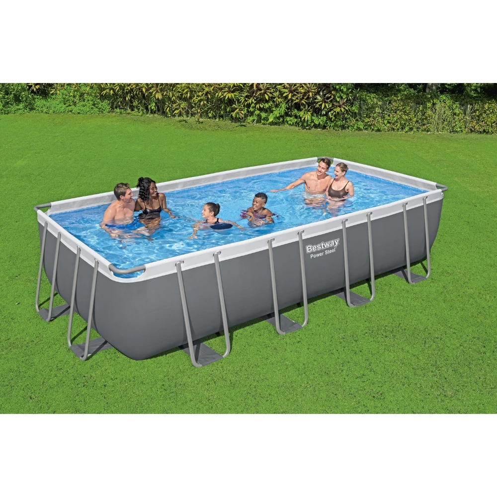 Bestway 5.49 x 2.74 x 1.22m Power Steel Frame Pool with 2 Pumps - 1500gal Cartridge & 1500gal Sand Filter - 56468