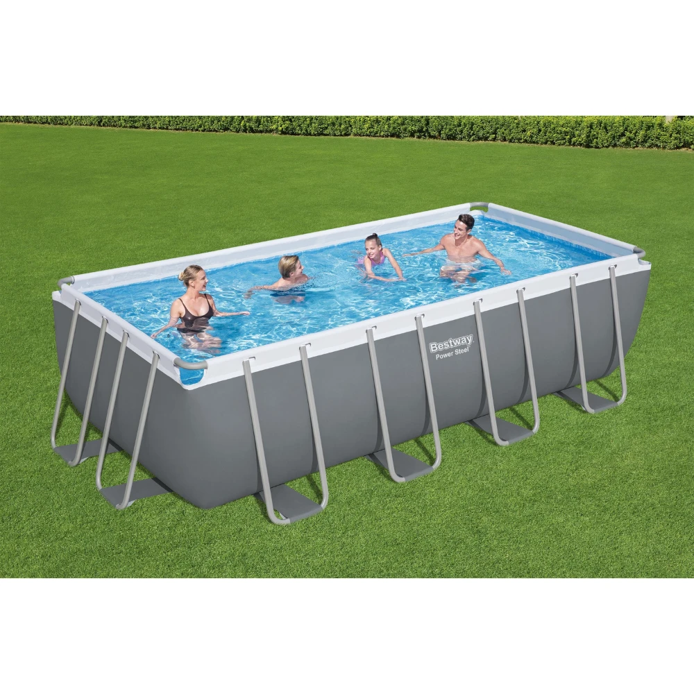Bestway 4.88 x 2.44 x 1.22m Power Steel Frame Pool with 2 Pumps - 800gal Cartridge & 800gal Sand Filter - 56673