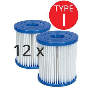6x Twin Sets of Bestway Above Ground Swimming Pool Cartridge Filter Element Type I - 58093