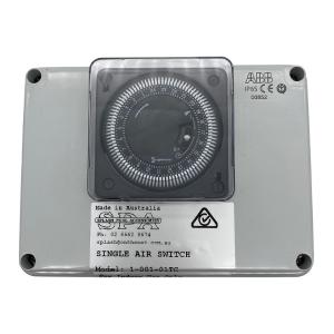 Single 10 amps Air Switch & Outlet w. Time Clock - AS01T