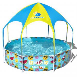 Bestway 2.44m x 0.51m Splash-in-Shade Play Pool with Canopy and Sprayer - 56543