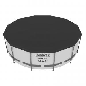 Bestway 3.66m x 1.22m Steel Pro MAX Frame Pool with 530gal Cartridge Filter Pump - 56421 + FREE SOLAR POOL COVER NO.8