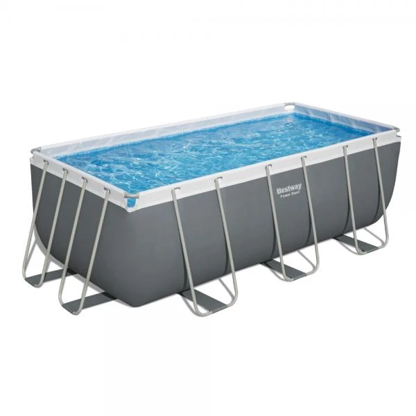 Bestway 4.12 x 2.01 x 1.22m Power Steel Frame Pool with 2 Pumps 530gal Cartridge & 800gal Sand Filter - 56661