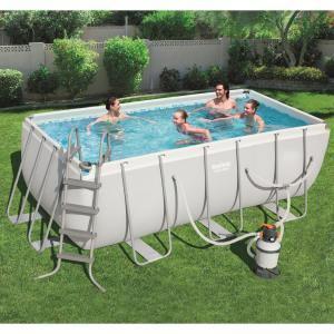 Bestway 4.12m x 2.01m x 1.22m Power Steel™ Frame Pool with 800gal Sand Filter Pump - 56661 + FREE SOLAR POOL COVER NO.2