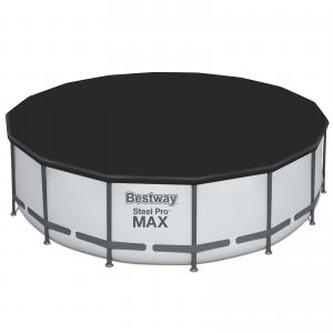 Bestway 4.88m x 1.22m Steel Pro MAX Frame Pool with 1500gal Cartridge Filter Pump - 5613A + FREE SOLAR POOL COVER NO.10
