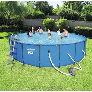 Bestway 5.49m x 1.22m Steel Pro MAX Frame Pool with 1500gal Cartridge Filter Pump - 56463