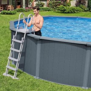 Bestway 5.49m x 1.32m Hydrium Round Steel Wall Pool with 1600gal Sand Filter Pump - 561RM