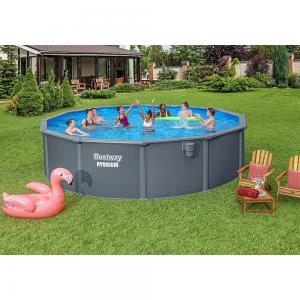 Bestway 5.49m x 1.32m Hydrium Round Steel Wall Pool with 1600gal Sand Filter Pump - 561RM