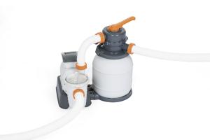 Bestway 5.49m x 2.74m x 1.22m Power Steel Frame Pool with 1500gal Sand Filter Pump - 56468