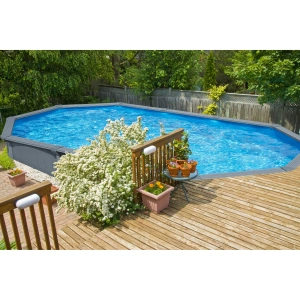 Bestway 6.1m x 3.6m x 1.2m Hydrium Oval Steel Wall Pool with 1600gal Sand Filter Pump - 561ZE