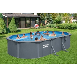 Bestway 6.1m x 3.6m x 1.2m Hydrium Oval Steel Wall Pool with 1600gal Sand Filter Pump - 561ZE