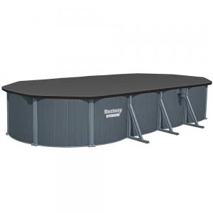 Bestway 7.32m x 3.66m x 1.32m Hydrium Oval Steel Wall Pool with 1600gal Sand Filter Pump - 561RS