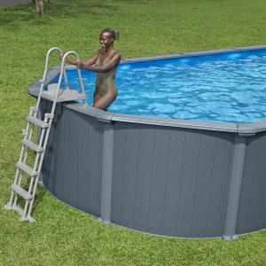 Bestway 7.32m x 3.66m x 1.32m Hydrium Oval Steel Wall Pool with 1600gal Sand Filter Pump - 561RS