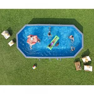 Bestway 7.32m x 3.66m x 1.32m Hydrium Oval Steel Wall Pool with 1600gal Sand Filter Pump - 561RS