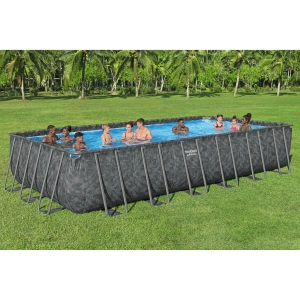 Bestway 7.32m x 3.66m x 1.32m Power Steel Frame Pool with 1500gal Sand Filter Pump - 56477