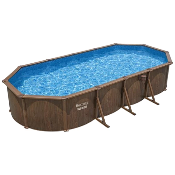 Bestway 7.32m x 3.6m x 1.32m Hydrium Oval Steel Wall Pool with 1500gal Sand Filter Pump - 561CX