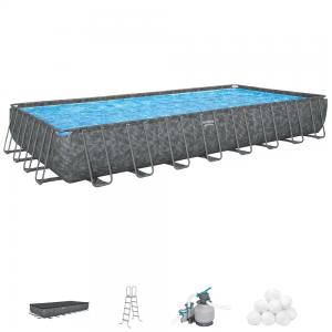 Bestway 9.56m x 4.88m x 1.32m - APX365 - Rectangular Pool with 2200gal Sand Filter Pump - 561KK