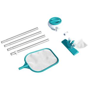 Bestway Above Ground Swimming Aquaclear Pool Accessories Set / Pool Vacuum / Chemical Floater / Thermometer / Test Strips - 58794