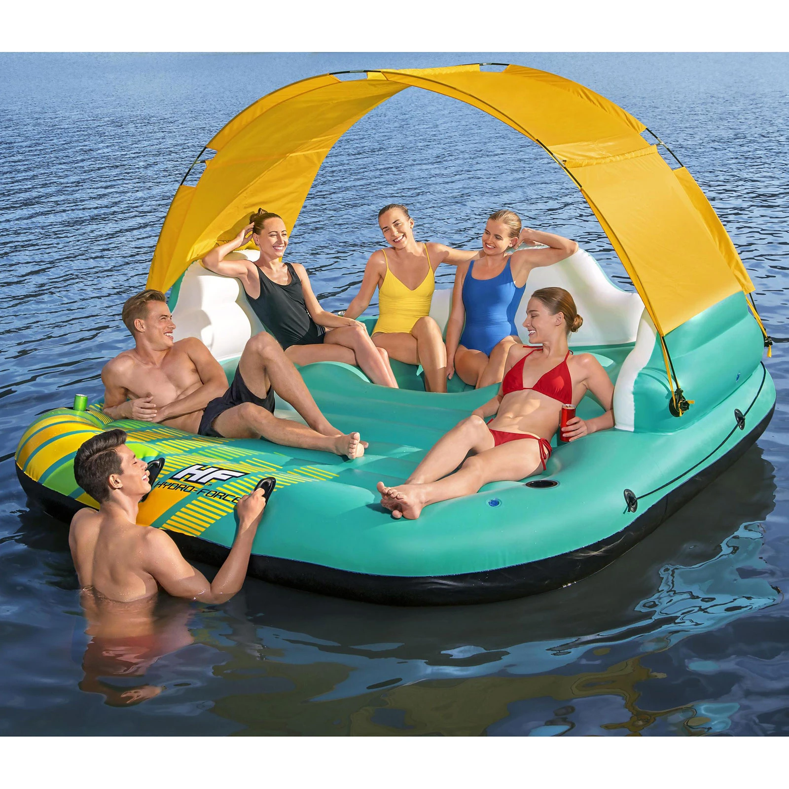 Bestway Inflatable Island Raft - Sunny Lounge Island - with Removable Sunshade - 43407E