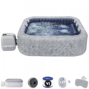 Bestway Lay-Z-Spa - San Francisco Smart Luxe HydroJet Pro 7 Grey Marble - 2.30m x 71cm for 5-7 people - 6001Q