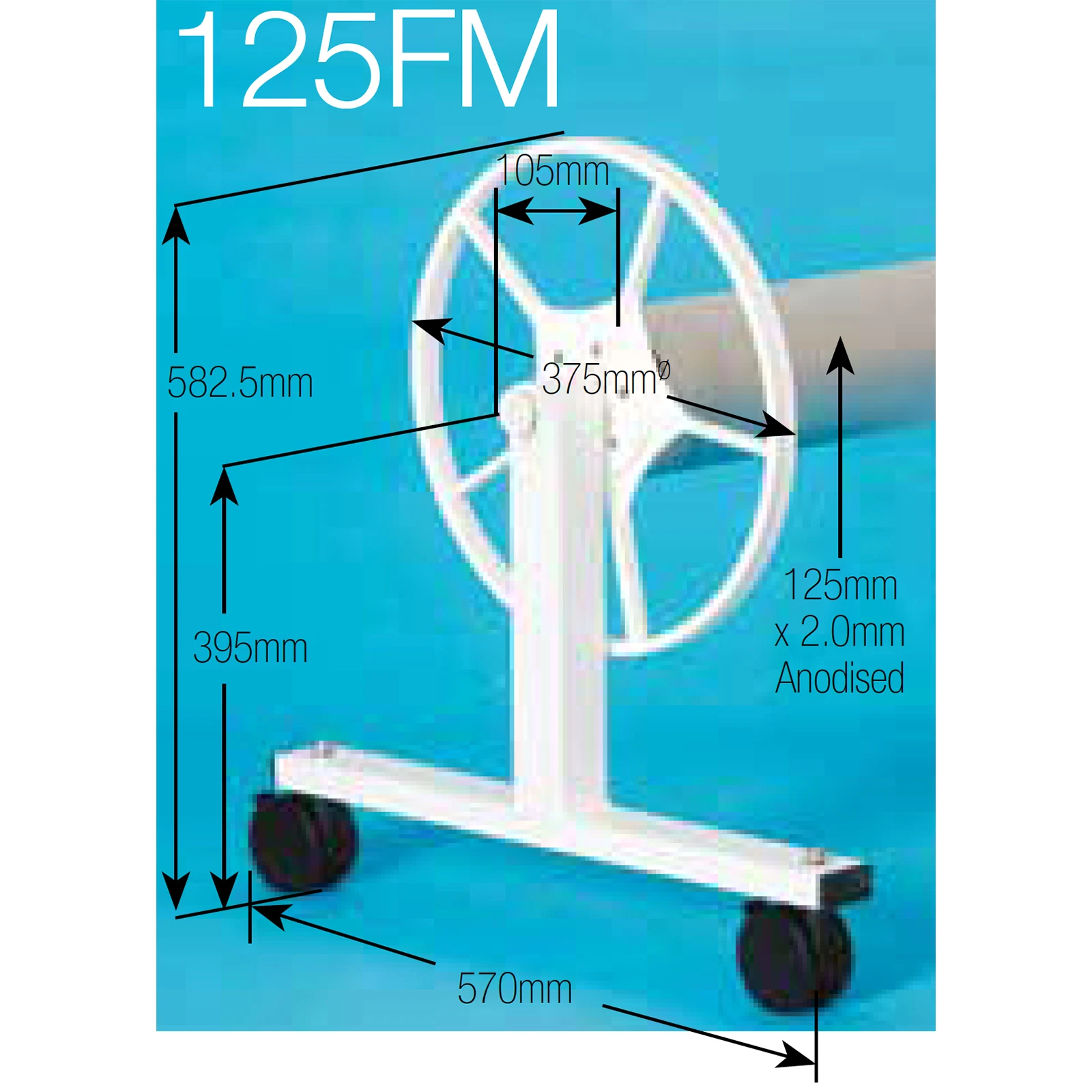 Daisy 125FM - Fully Mobile Pool Cover Roller for Large Pools