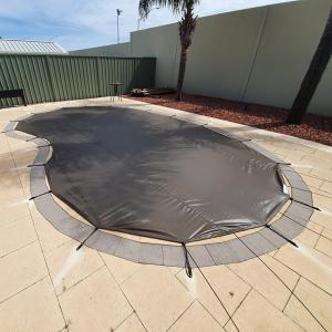 Daisy WinterKleen - Mesh Winter Pool Leaf and Debris Cover - TAN 8 Years p.r. Warranty