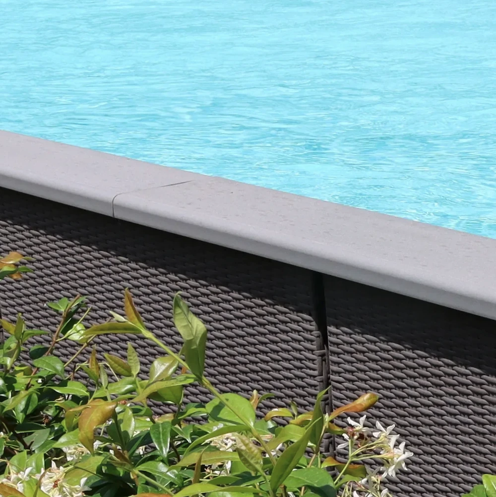 Laghetto Dolcevita Rattan - 3.4 x 5.4m - Above Ground Pool - Grey