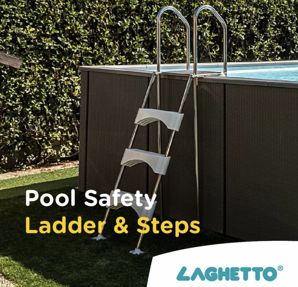 Laghetto Dolcevita Rattan - 3.4 x 5.4m - Above Ground Pool - Grey