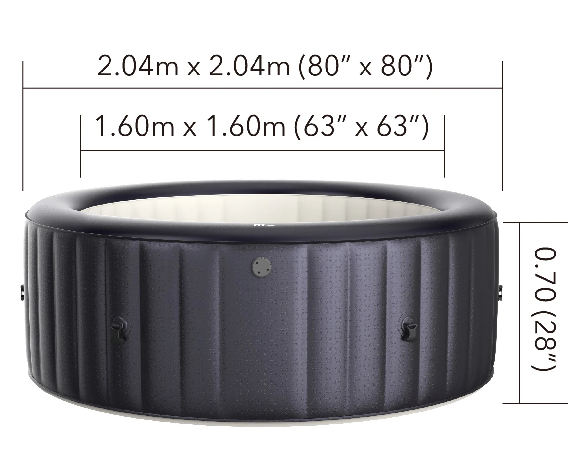 MSpa Carlton Massage Jet - 2.04m x 70cm - 6 Person Inflatable Spa