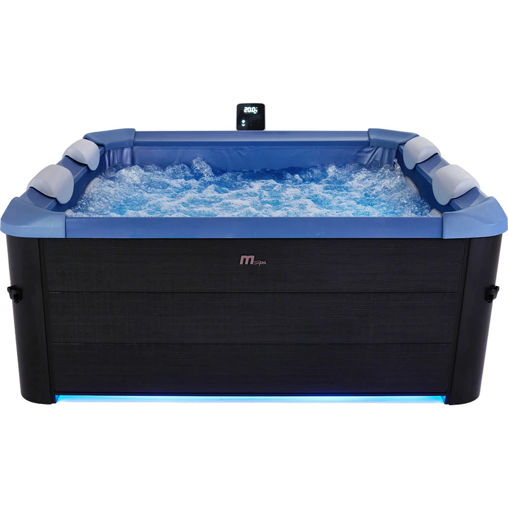 MSpa Oslo Massage Jet - Sapphire - 1.6m x 1.6m x 65cm - 6 Person Portable Frame Spa