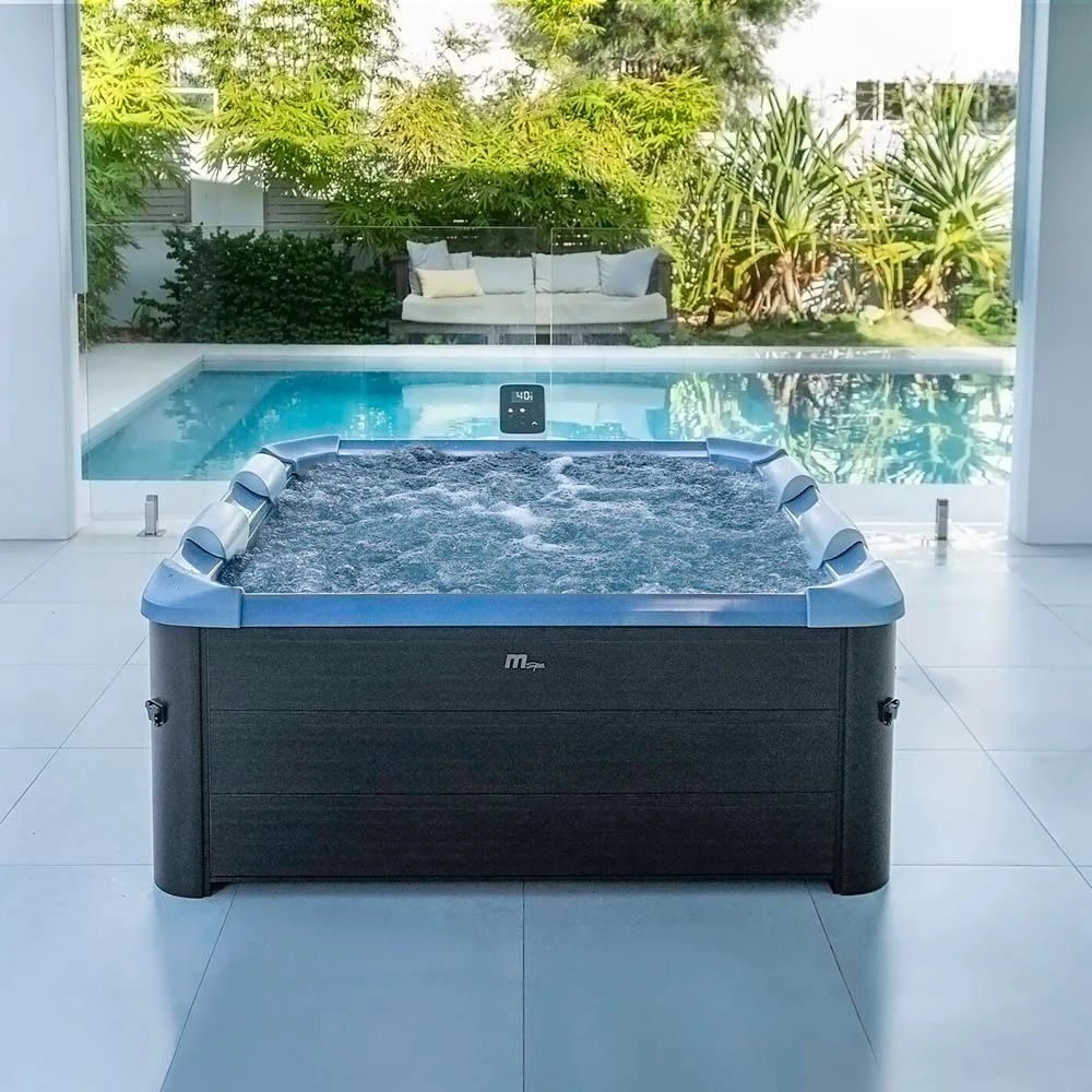 MSpa Oslo Massage Jet - Sapphire - 1.6m x 1.6m x 65cm - 6 Person Portable Frame Spa